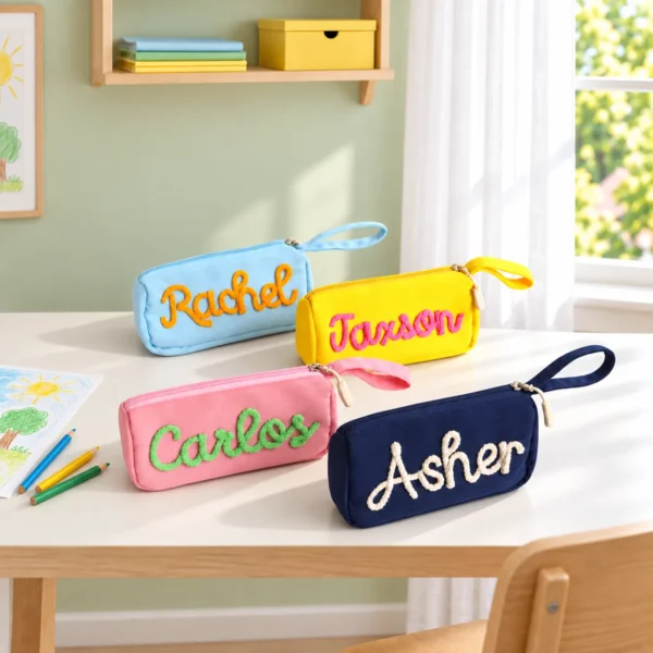 Personalized Oxford Fabric Pencil Case with Name for Kids